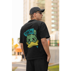 Drop Shoulder Graphic Print Crew Neck T-Shirt osm013