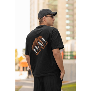 Drop Shoulder Graphic Print Crew Neck T-Shirt osm023