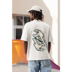 Drop Shoulder Graphic Print Crew Neck T-Shirt osm024