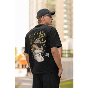 Drop Shoulder Graphic Print Crew Neck T-Shirt osm031