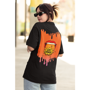 Drop Shoulder Graphic Print Crew Neck T-Shirt osw009