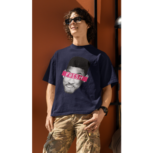 Drop Shoulder Graphic Print Crew Neck T-Shirt osm007