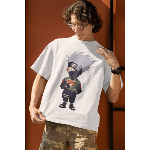 Drop Shoulder Graphic Print Crew Neck T-Shirt osm011
