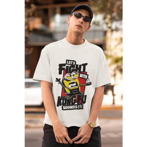 Drop Shoulder Graphic Print Crew Neck T-Shirt osm015