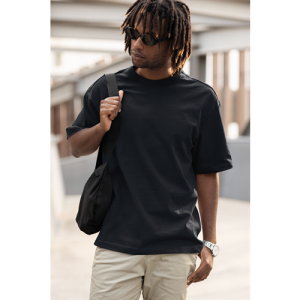 Drop Shoulder Graphic Print Crew Neck T-Shirt osm016