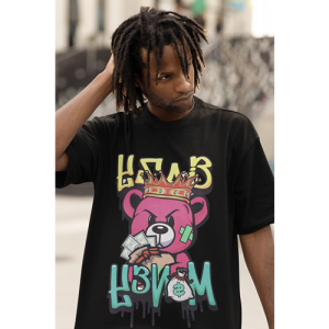 Drop Shoulder Graphic Print Crew Neck T-Shirt osm017