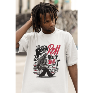 Drop Shoulder Graphic Print Crew Neck T-Shirt osm018