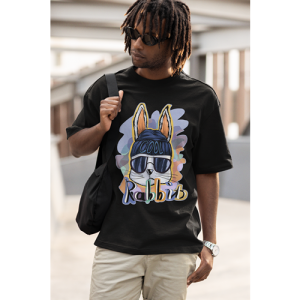 Drop Shoulder Graphic Print Crew Neck T-Shirt osm035