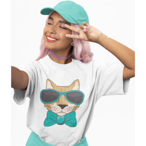 Drop Shoulder Graphic Print Crew Neck T-Shirt osw001