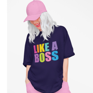 Drop Shoulder Graphic Print Crew Neck T-Shirt osw004