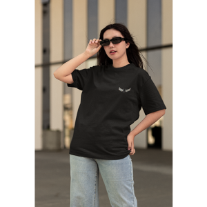 Drop Shoulder Graphic Print Crew Neck T-Shirt osw010